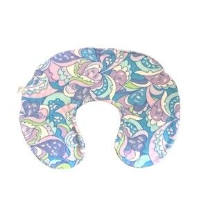 Boppy Nursing Pillow COVER Removable Fleece Geometric Pastel Blue Purple
